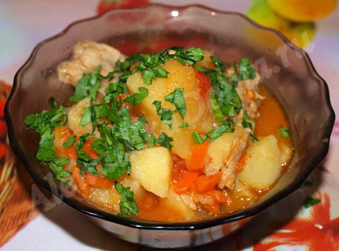 Кролик тушеный с картошкой