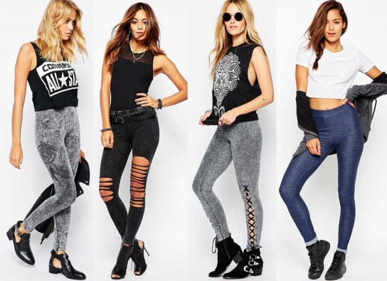 Как носит леггинсы