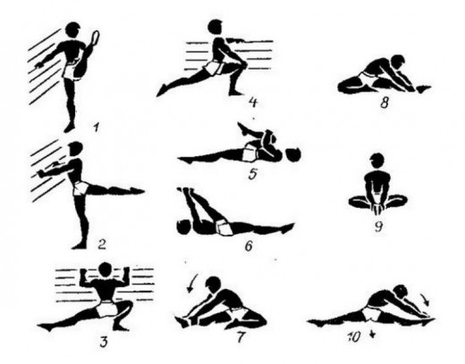 Несколько упражнений на растяжку Подготовка к шпагату начинается с растяжки