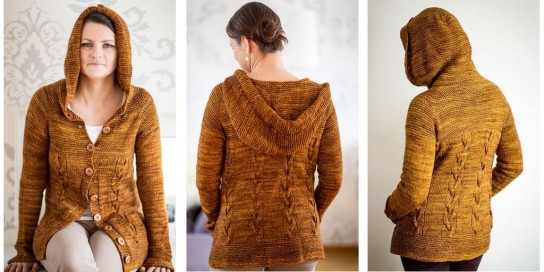 Капюшон с вывязыванием в виде пятки