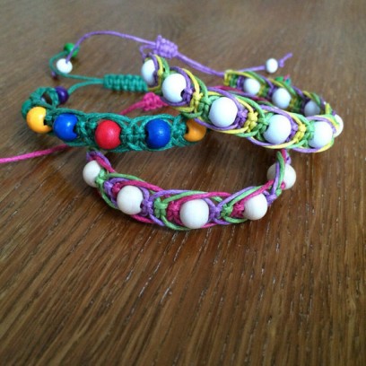 Самодельные браслеты Шамбала