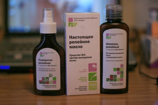Схема применения репейного масла для волос