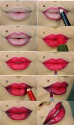 10 штрихов к идеально накрашенным губам Схема "как правильно накрасить губы"