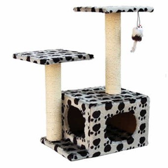 Домик для кошки может быть огромным игровым комплексом или простой конструкцией, как эта