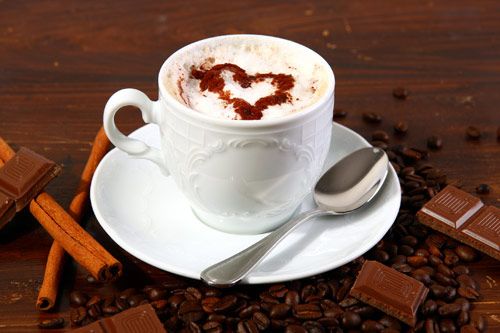 кофе с сердечком