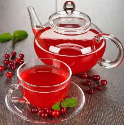 Чай из ягод брусники