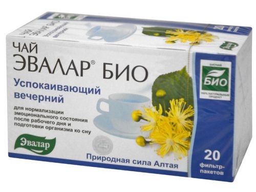 Чай успокаивающий вечерний Эвалар био