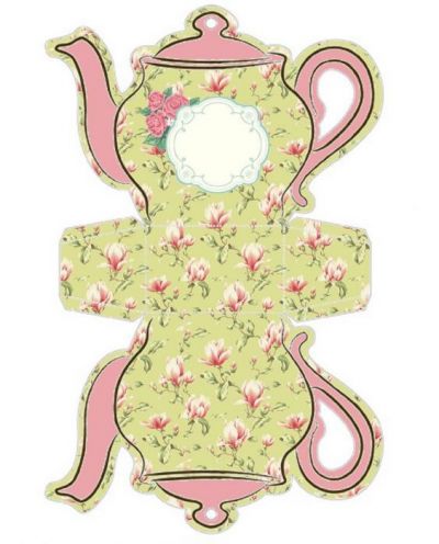 Шаблон чайника для хранения чайных пакетов