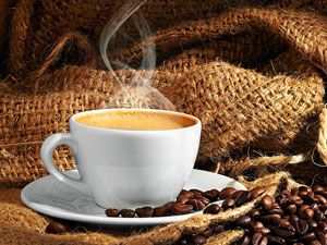 Чашка горячего кофе