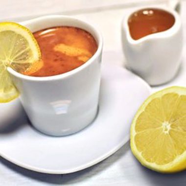 Кофе с лимоном и сыром