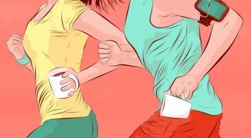 Кофе во время бега