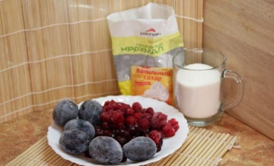 Замороженные ягоды, крахмал