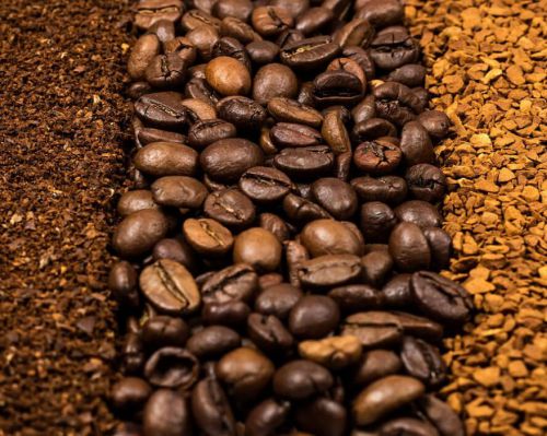Кофе зерновой, молотый и сублимированный