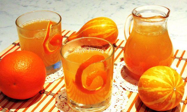 Компот из тыквы и апельсина