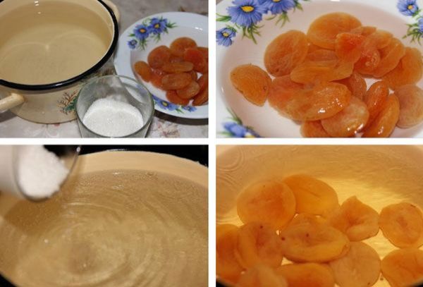 Приготовление компота из кураги