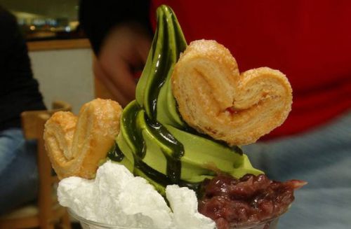 Мороженное с зеленым чаем