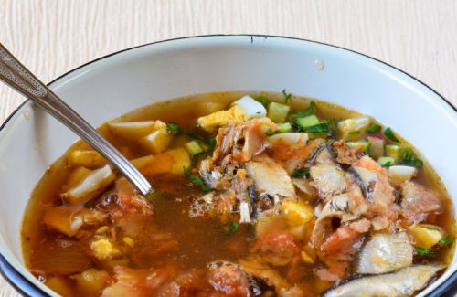 Окрошка с килькой в томате