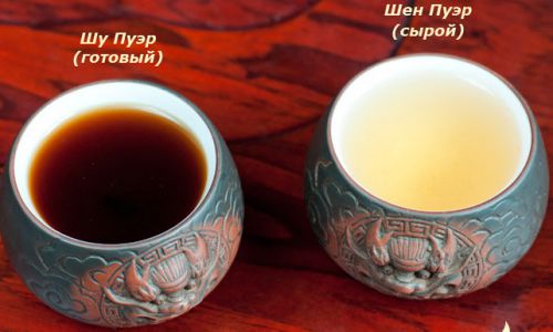 Зеленый и черный пуэр