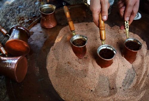 Варка кофе на песке