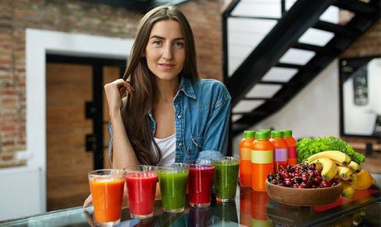 Смузи разного цвета