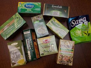 Зеленый чай в пакетиках